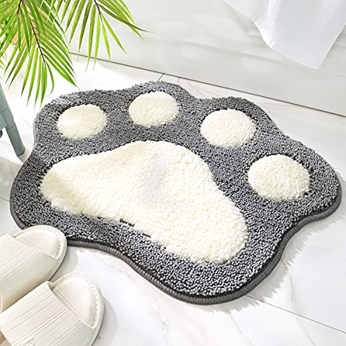 Molesun Niedlicher Badteppich Badematte für Badezimmer Rutschhemmender Weicher Badteppich für Duschen Niedlich Plüsch Mikrofaser Super-saugstark Plüschteppich für 45x60cm
