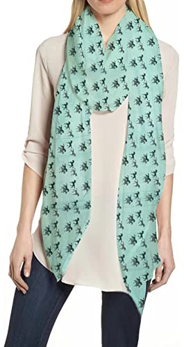 Lina & Lily Damen Schal Tuch mit Pferd Muster