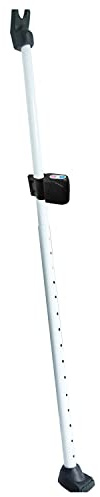 SECURITYMAN 2-in-1 Door Security Bar with Alarm & Sliding Door Stopper Security Bar with 120db Loud Siren - Rugged Iron Rated for 400lbs, (Protects Against Scratches) New Model for Wider Compatibility