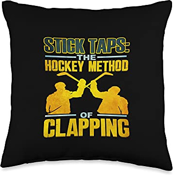 Hockey Fan Gift Stick Taps Hockey Clapping Hockey Throw Pillow