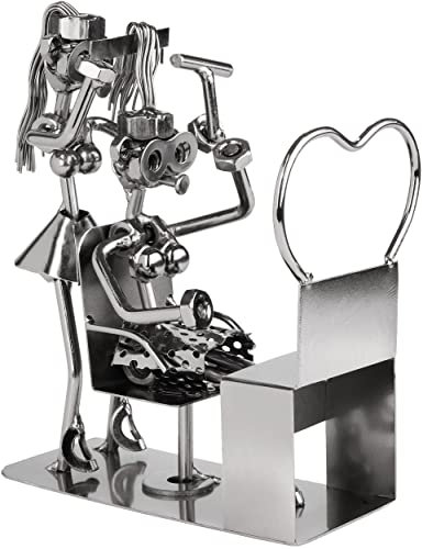 BRUBAKER Vite Uomo Parrucchiere - Figura in Ferro lavorata a Mano Uomo Parrucchiere in Metallo - Figura in Metallo Idea regalo per parrucchieri e barbieri