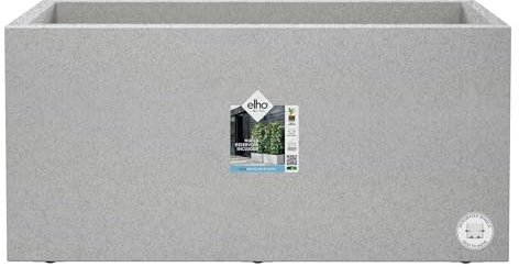 Elho Vivo Next Long 80 - Macetero por Interior y Exterior - Ø 78.0 x H 37.9 cm - Gris/Living Concrete