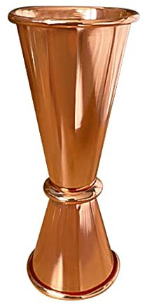 Nova Cocktail Copper Jigger Spirit Dual Measure, poliertes Kupfer-Finish, Edelstahl (doppelt), 25 ml / 50 ml