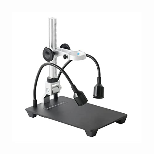 ZTBH Mikroskop-Zubehör-Kit 120x Zoomindustrie digitaler Mikroskophalterungständer Mikroskopische Objektträger (Color : Stand)