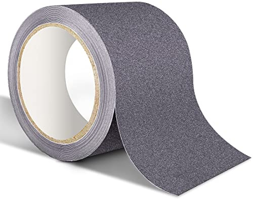 XFXIA Grip Tape Strip Grey Anti Slip Tape for Steps 10cm*5m | Non Slip Tape Non Leaving Adhesive Residue, Anti Slip Strips Stair Treads Indoor & Outdoor Waterproof