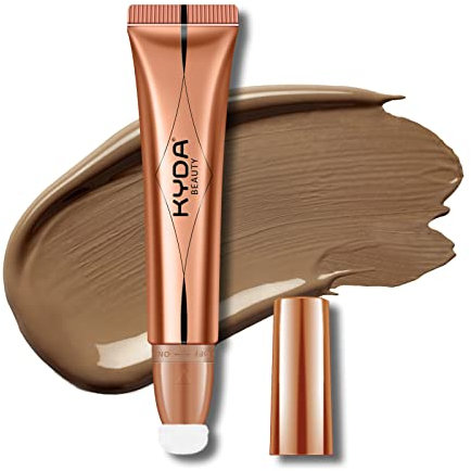 KYDA Contour Beauty Stick, flüssiger Gesichts-Concealer mit Kissen-Applikator, hohe Deckkraft, natürliches, mattes Finish, langanhaltender, natürlicher&Super seidiger Konturenstift, 0,6 fl.oz-#1