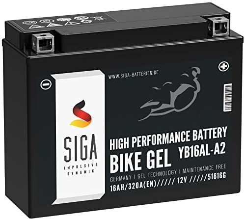SIGA YB16AL-A2 GEL Motorradbatterie 12V 16Ah GEL12-16AL-A2 51616