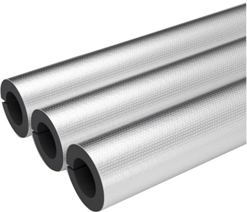 Rohrisolierung, Frostschutz-Schaumstoff-Rohrisolierung für den Außenbereich, Flexibles Isolierrohr für Bewässerungsstutzen im Winter (Color : Silber, Size : 27x10mm/1x0.4in)