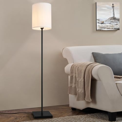 lux.pro Golvlampa Solna Golvlampa 62 tum svart och vit E27