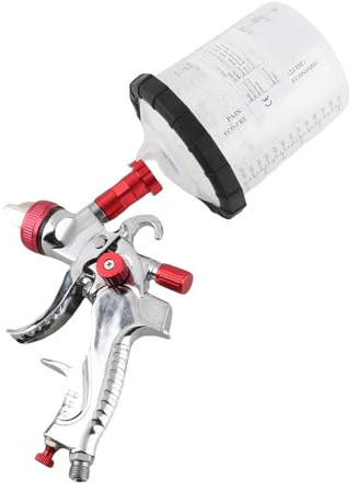 Pistola a Spruzzo per Verniciatura Automobilistica HVLP con Ugello 1,4 Mm 1,7 Mm 2,0 Mm Kit Torcia per Verniciatura a gravità per Auto G1/4 Ingresso Aria per Primer, Finiture,
