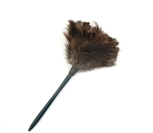 HAdLAm Plumeau Poussiere Épaissi, Tete De Loup De Plumes D'autruche Domestique À Vapeur, Dépoussiérage De Nettoyage (Color : 45 * 32Black)