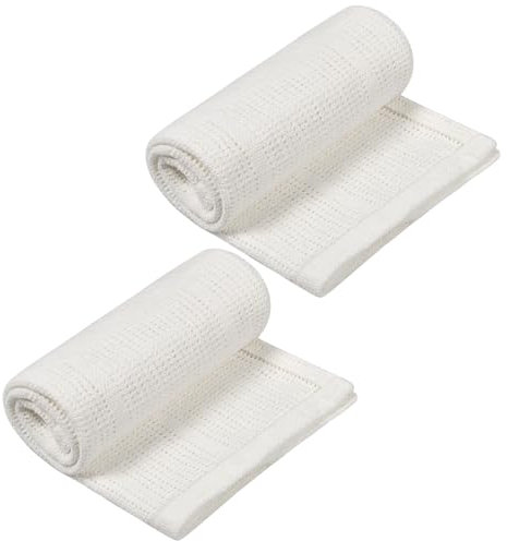 HOTUT Coperta per neonati in 100% cotone 98x70cm, Copertine bambino a nido d'ape extra morbide, Coperta leggera di sicurezza per neonati, Copertina Neonato Bimbo e Bimba, Regalo per Neonata o Neonato
