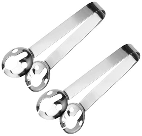 FUNOMOCYA 2er Satz Edelstahl Teebeutelhalter Hitzebeständig Früchteteepresse Zange Für Teezubereitung Küche Bar