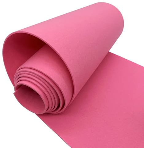 aufodara Filzrolle Filzstoff 30cm x 250cm x 3mm Polyester Filz für DIY Aufbewahrungstasche Filzunterlage Patchwork Nähen Basteln Handwerken Dekoration (Hellrosa)