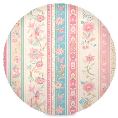 Stripe Peach Gold placemats for Round Dinner Table Reversible placemats Place mats Washable underplate mat Waterproof placemats for Kitchen Table placemats for Dining Table Set of 6 Farmhouse