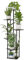 Bamworld Support pour fleurs et plantes, tabouret à fleurs, haut, noir, en métal, avec 6 niveaux, étagère à plantes, peu encombrant, décoratif, pour intérieur, salon, balcon et coin