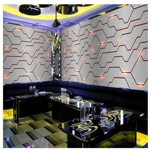 WEIMEIJIE Papel tapiz mural decorativo con sentido tecnológico moderno, placa de circuito gris, fondo de metal, mural de oficina y bar
