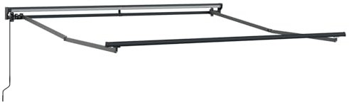 vidaXL Tenda Semicassonata 3 X 2.5m Antracite Moderna Manuale Resistente ai Raggi UV, Perfetta per Esterni. È Una Tenda Retrattile per Coprire Giardino e terrazza, Ideale per L'Estate e per Protegge