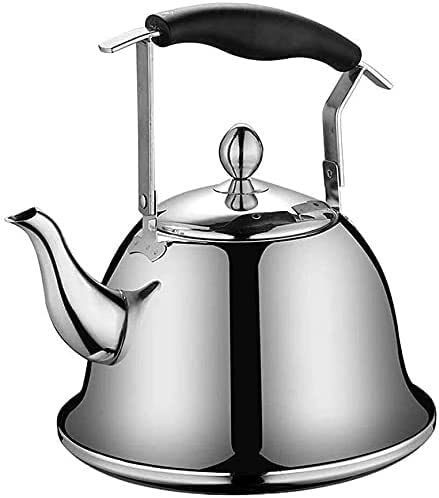 IWENZHKPA Bouilloire Camping 3L Cuisinière Sifflement Bouilloire en Acier Inoxydable Sifflement Thé Bouilloire Cuisinière Sifflement Théière pour Divers Poêles Bouilloire pour Thé Café(A)