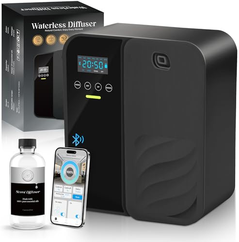 Hotel Scent Diffuser, House Scent Machine, 5000 Sq.Ft of Coverage, 500ml Large Capacity Aromatherapy Machine, Scent Diffusers for Home Large Room, Office Waterless Essential Oil Diffuser