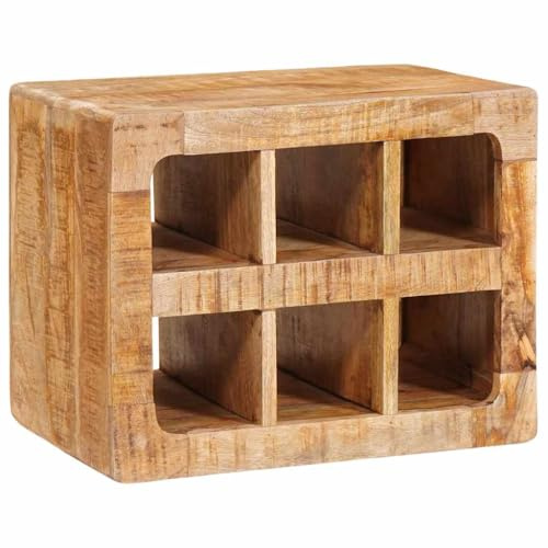 vidaXL Portabottiglie Marrone 44 x 30 x 35 cm Legno di mango massello