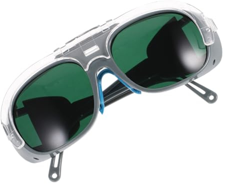 Angoily Schweißerbrille aus Abs mit Elastischem Band Tragbare Schutzbrille für Schneiden und Schleifarbeiten Kratzfest und Staubdicht für Herren