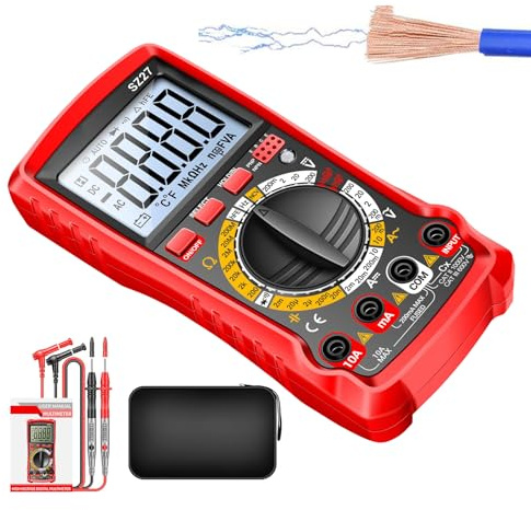 Rechory Multimeter Tester | Car Battery Detector Kit - Voltage Tester - for Automotive Circuit Outlet Electrical Applications Home Workshop Garage Industrial