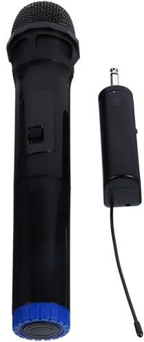 ELAYARD Microfono Wireless Portatile, Nero, per Casa e Canto | Connessione senza Fili Stabile, Suono Chiaro, Risposta 100hz-20khz, Plastico