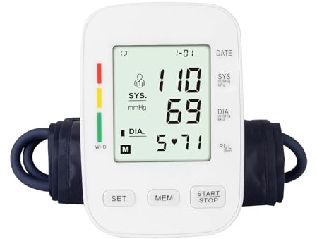 Tensiomètre V1 Pro – Précision Clinique Et Confort Optimal Tensiomètre Bras Moniteur De Tension Artérielle Automatique Pour Mesurer La Tension (Blanc,1 pièce)