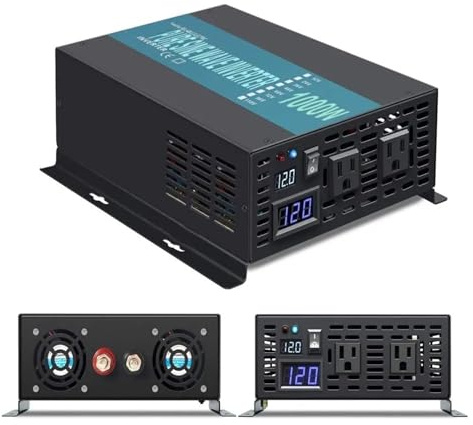 Inversor Corriente Convertidor Fuente Alimentación Onda Sinusoidal Pura Inversor Solar 1000W-2500W/3000W/5000W, 12V/24V/48V CC A 120V/220V CA Transformador(24V,220V-230V Uni,RBP-1000W)