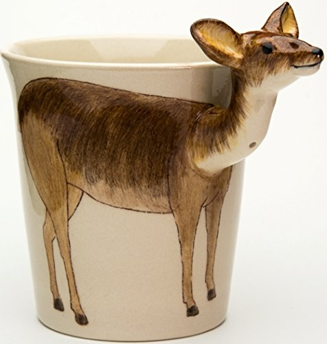 Reh Hirsch 3d Tasse aus Keramik Becher mit Tiermotiv