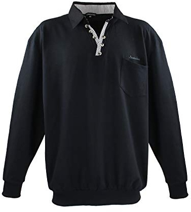 Lavecchia Übergrößen Sweatshirt Herren Langarmshirt Langarm Polo Shirt Poloshirt LV-602