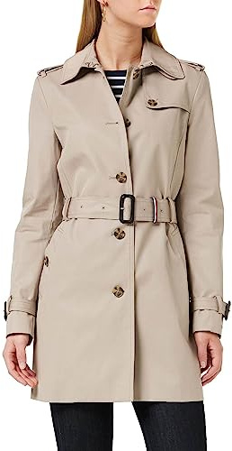 Tommy Hilfiger Trench-Coat Femme Heritage Single Breasted Trench, Beige (Medium Taupe), M
