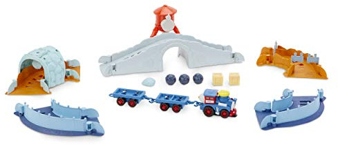 little tikes Slammin' Racers Runaway Railroad - Más de 15 pies por Golpe - con Tren Exclusivo - Haz tu Propia Pista de Acrobacias