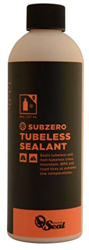 Orange Seal - Subzero Formula Tubeless Bike Tire Sealant | Effective Down to -20 Fahrenheit | for Fat Bike, MTB, Road, CX and Gravel Bicycle Tires | 8oz Refill
