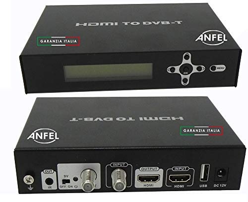 Modulatore Video HDMI con uscita RF Digitale Terrestre DVB-T DVB-T2 FULL-HD CON INGRESSO PASSANTE PER SKY E TELECAMERE 1080i/P