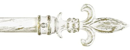 Bastone Tenda Estendibile 120-210 cm Ferro Asta Scorritenda Anelli Staffe Shabby Chic Lancia