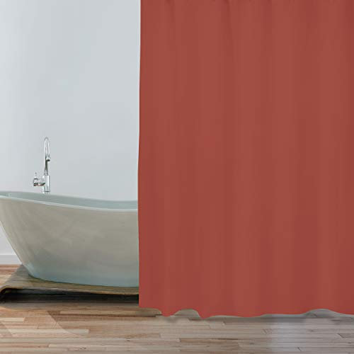 MSV Cortina DE Ducha 180X200 CM Terracotta S/S Anillas