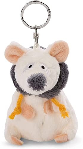 NICI Schlüsselanhänger Maus 10cm – Maus Kuscheltieranhänger mit Schlüsselring für Schlüsselband, Schlüsselbund, Schlüsselhalter & Schlüsselkette – Taschenanhänger Winterkollektion