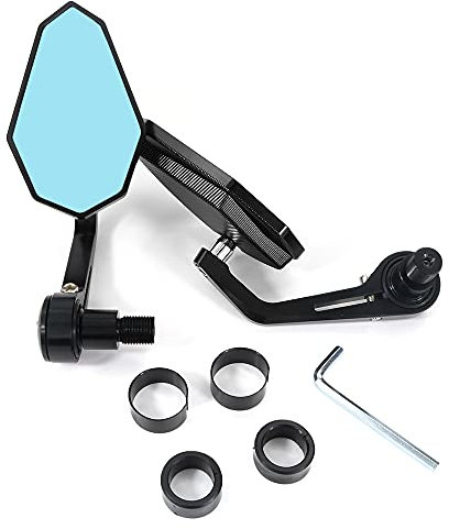 Xitomer Motorbike Bar End Mirrors Fit for YZF-R125 MT-09 FZ-09 MT-125 2014-2021 MT-07 FZ07 2013-2021 XSR900 /XSR700 2018 2019 2020 2021 FZ1/FZS1000 Fazer Rear View Mirrors Side Mirrors (Black)