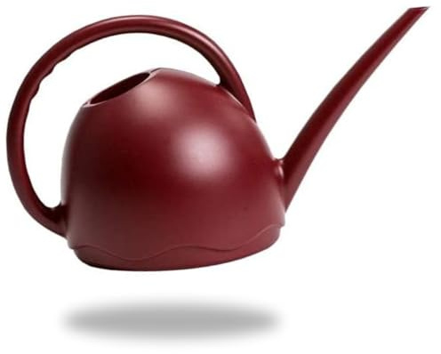 Plastia Regadera Pequeña para Plantas de Interior 1,8 L – Regadera Plantas con Pico Largo para Riego Fácil – Regaderas Jardín de Plástico Reciclado, Burgundy
