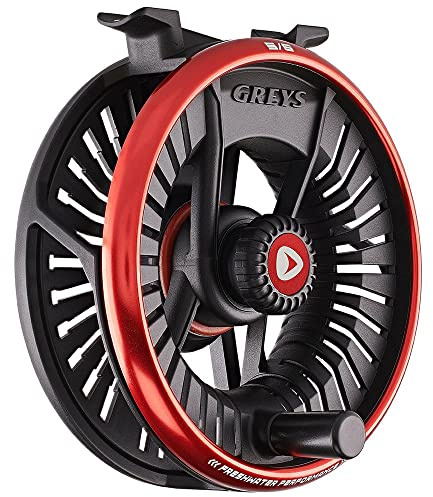 Greys Tail Fly Reel - Spare Spool - Fishing (56 SPOOL, Black/Red)
