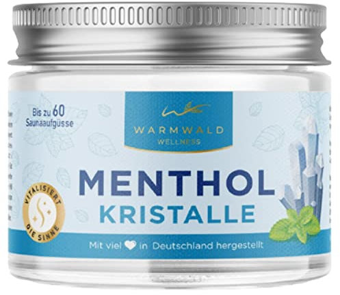 Warmwald - Mentholkristalle 100ml - Apotheker Qualität ideal für die Sauna - Saunaaufgüsse - Kristalle 100% aus natürlichem Menthol