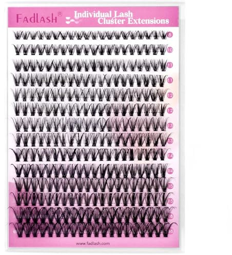 Extensión de Pestañas Individuales Cluster 30D 0.07 C Curl 8-16mm Mixed Prefabricadas Ruso Pestañas extensión de pestañas caseras DIY