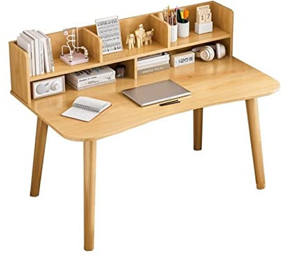 KIZQYN Laptop-Tisch Computertisch Computer Desk Study Schreibtisch Bücherregal Kombination Home Schlafsaal Arbeitstisch für das Heimbüro