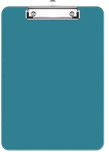 Hnogri Kunststoff-Klemmbrett, Standard A4 Letter Size Klemmbretter für Studenten, Büro und Frauen, Zwischenablage mit Stifthalter und Low Profile Clip, Größe 12,5 x 9 Zoll, (Thel)