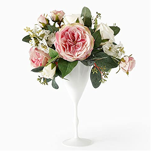 Artificial Flowers Artificial Flower Goblet Hydrangea Bouquet Romantic Rose Fake Flower Decoration Living Room Bedroom Window Wedding Anniversary Decoration Fake Flowers Bouquet (Color : Gold)