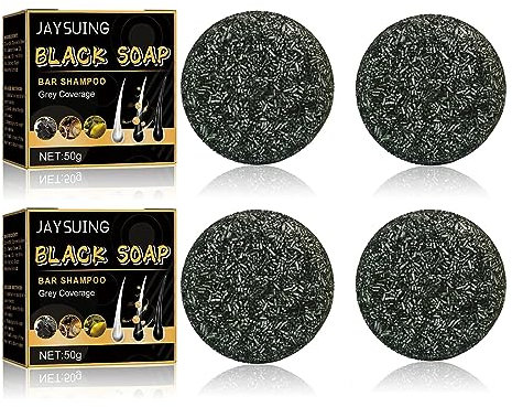 Grau Glanz Seife, Grau Glanz Haar, Grau Glanz Haar Revitalisierungsbar, Grey Hair Removal Soap, Solid Shampoo Bar, Natürliche Haarseife Für Graues Haar, Haar Verdunkelung Festes (4 pcs)