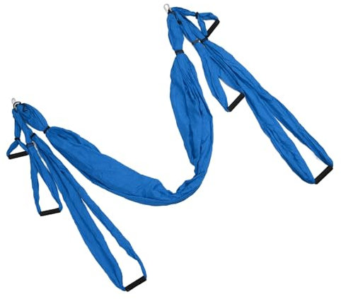 Aerial Yoga Swing Set, Anti -Schwerkraft Polyester Baumwollweich Erhöht die Flexibilität Yoga -Schwung Set Einstellbar für Zuhause (Seeblau)