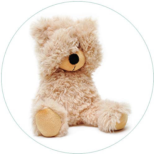 Wallario Glasbild rund Süßer Teddybär - Rund, 50 cm Durchmesser Wandbild Glas in Premium-Qualität: Brillante Farben, freischwebende Optik